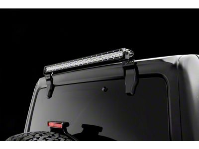 ZRoadz 30-Inch Slim LED Light Bar with Rear Window Hinge Mounting Brackets (18-25 Jeep Wrangler JL, Excluding 4xe)