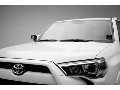ZRoadz Two 3-Inch LED Pod Lights with Hood Hinge Mounting Brackets (14-24 4Runner)