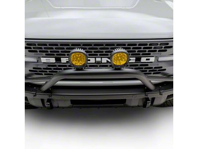 ZRoadz PreRunner Baja Mid-Length Bar with 4-Inch Round Amber LED Pod Lights (21-25 Bronco w/ Modular Front Bumper)