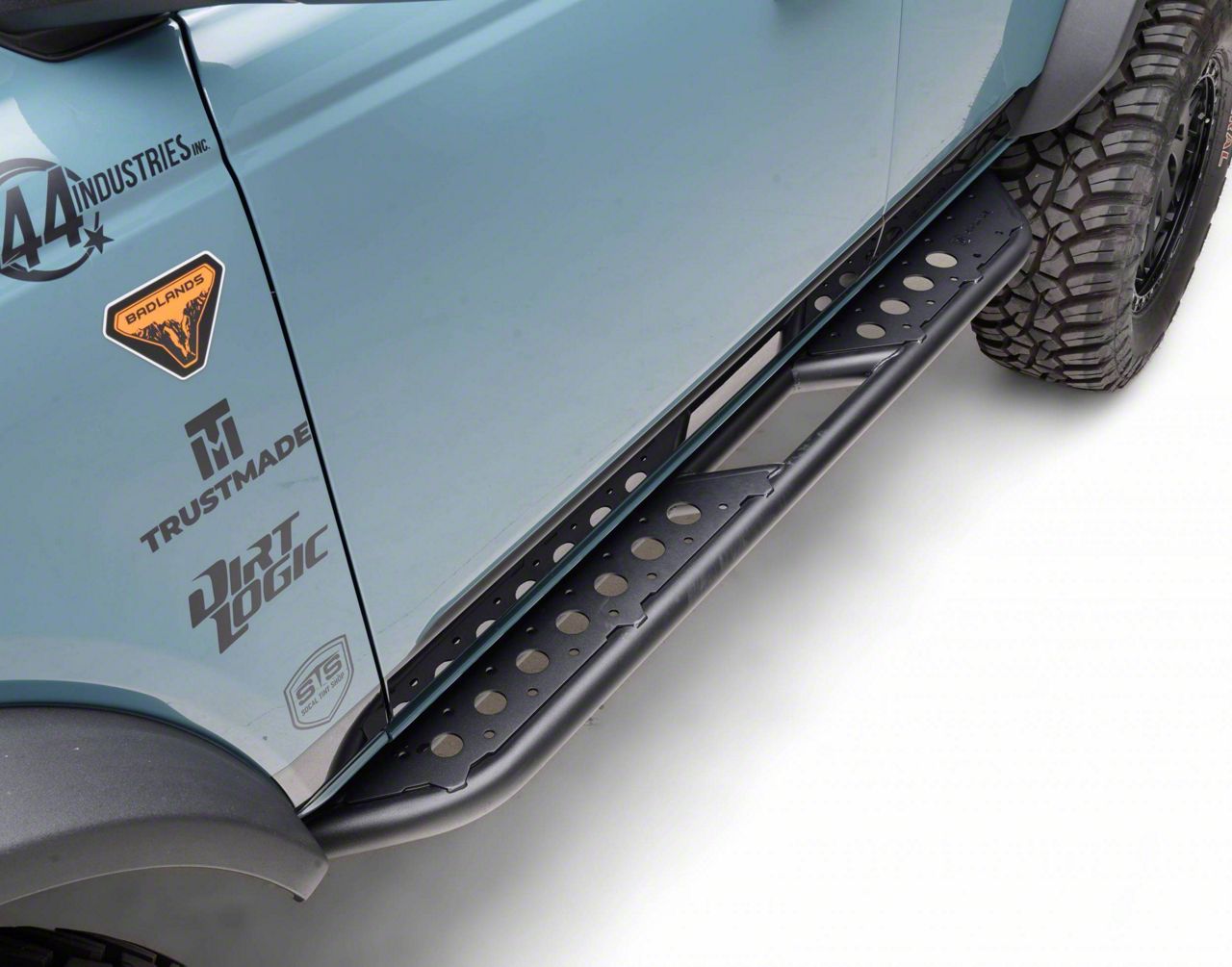 ZRoadz Bronco TRAILX.R2 Series Rock Slider Side Steps; Textured