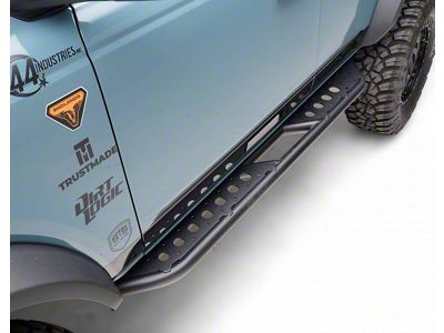 ZRoadz TRAILX.R2 Series Rock Slider Side Steps; Textured Black (21-25 Bronco 4-Door)