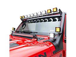 ZRoadz Multi-LED Roof Cross Bar and A-Pillar Light Mount with Fourteen 3-Inch LED Light Pods (20-26 Jeep Gladiator JT, Excluding Mojave)