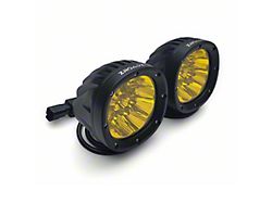 ZRoadz R1 Series 4-Inch Round Amber LED Lights; Flood/Spot Beam (Universal; Some Adaptation May Be Required)