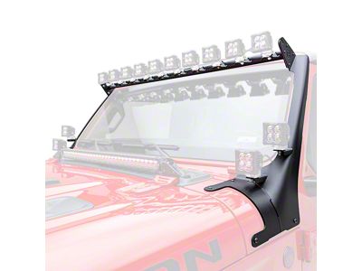 ZRoadz Multi-LED Roof Cross Bar and A-Pillar Light Mount for Fourteen 3-Inch LED Light Pods (18-25 Jeep Wrangler JL, Excluding 4xe & Rubicon 392)