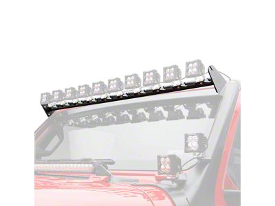 ZRoadz Multi-LED Roof Cross Bar Light Mount for Ten 3-Inch LED Light Pods (18-25 Jeep Wrangler JL)