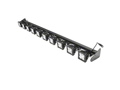 ZRoadz Multi-LED Roof Cross Bar with Ten 3-Inch LED Light Pods (18-25 Jeep Wrangler JL, Excluding 4xe & Rubicon 392)
