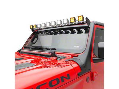 ZRoadz Multi-LED Roof Cross Bar with Ten 3-Inch LED Light Pods (18-25 Jeep Wrangler JL, Excluding 4xe & Rubicon 392)