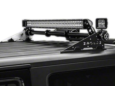 ZRoadz Rear Roof Modular Rack MegaWatt Mounting System with 40-Inch LED Light Bar, 20-Inch LED Light Bar and Two 3-Inch LED Light Cubes (07-18 Jeep Wrangler JK)