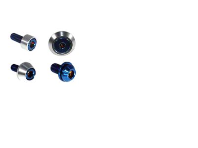 ZSPEC Design Interior Dress Up Bolts Fastener Kit; Titanium and Billet; Blue/Silver (21-25 Bronco)