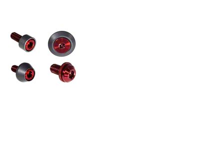 ZSPEC Design Interior Dress Up Bolts Fastener Kit; Titanium and Billet; Red/Gunmetal (21-25 Bronco)