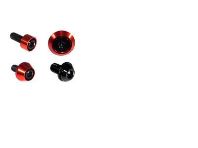ZSPEC Design Interior Dress Up Bolts Fastener Kit; Titanium and Billet; Black/Red (21-25 Bronco)