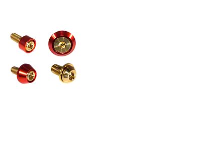 ZSPEC Design Interior Dress Up Bolts Fastener Kit; Titanium and Billet; Gold/Red (21-25 Bronco)