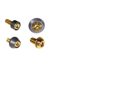 ZSPEC Design Stage 3 Dress Up Bolts Fastener Kit; Titanium and Billet; Gold/Gunmetal (21-25 2.7L EcoBoost Bronco)