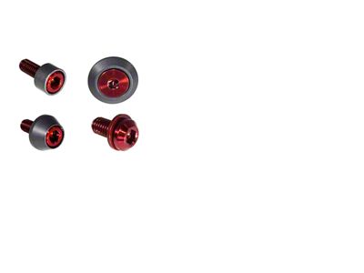 ZSPEC Design Stage 3 Dress Up Bolts Fastener Kit; Titanium and Billet; Red/Gunmetal (21-25 2.7L EcoBoost Bronco)