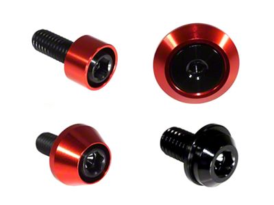 ZSPEC Design Stage 3 Dress Up Bolts Fastener Kit; Titanium and Billet; Black/Red (21-25 2.7L EcoBoost Bronco)