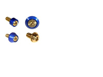 ZSPEC Design Stage 3 Dress Up Bolts Fastener Kit; Titanium and Billet; Gold/Blue (21-25 2.7L EcoBoost Bronco)