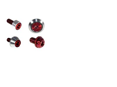 ZSPEC Design Stage 3 Dress Up Bolts Fastener Kit; Titanium and Billet; Red/Silver (21-25 2.7L EcoBoost Bronco)