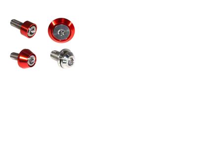 ZSPEC Design Stage 3 Dress Up Bolts Fastener Kit; Titanium and Billet; Silver/Red (21-25 2.7L EcoBoost Bronco)
