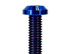 ZSPEC Design Bed Rope Hooks Fastener Kit; Titanium; Blue (05-26 Frontier)