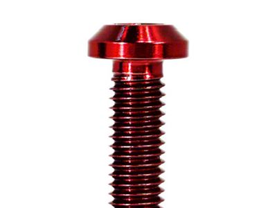 ZSPEC Design Bed Rope Hooks Fastener Kit; Titanium; Red (05-25 Frontier)