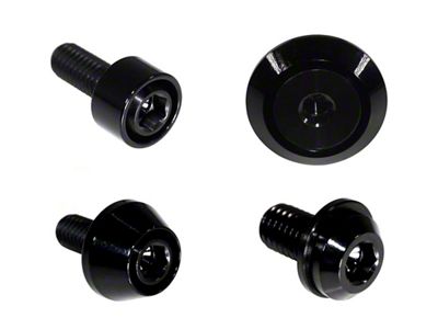 ZSPEC Design Hood Latch and Hinges Fasteners; Titanium and Billet; Black/Black (22-25 Frontier)