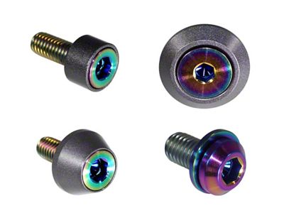 ZSPEC Design Hood Latch and Hinges Fasteners; Titanium and Billet; Burned/Gunmetal (22-25 Frontier)