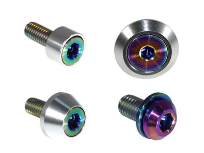 ZSPEC Design Hood Latch and Hinges Fasteners; Titanium and Billet; Burned/Silver (22-25 Frontier)