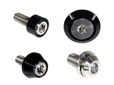 ZSPEC Design Hood Latch and Hinges Fasteners; Titanium and Billet; Silver/Black (22-25 Frontier)