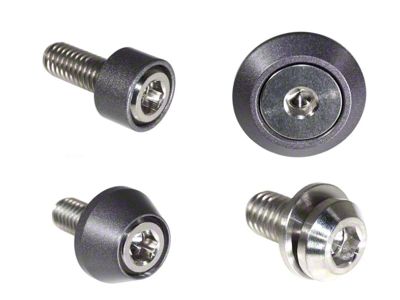 ZSPEC Design Hood Latch and Hinges Fasteners; Titanium and Billet; Silver/Gunmetal (22-25 Frontier)