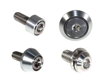 ZSPEC Design Hood Latch and Hinges Fasteners; Titanium and Billet; Silver/Silver (22-25 Frontier)