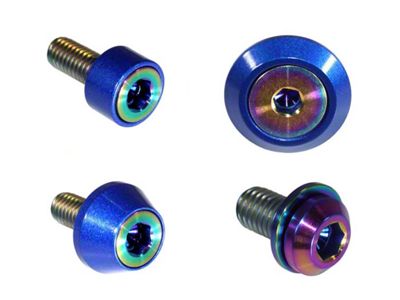 ZSPEC Design Stage 2 Dress Up Bolts Fastener Kit; Titanium and Billet; Burned/Blue (22-25 Frontier)