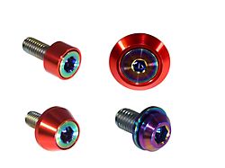 ZSPEC Design Stage 2 Dress Up Bolts Fastener Kit; Titanium and Billet; Burned/Red (22-26 Frontier)