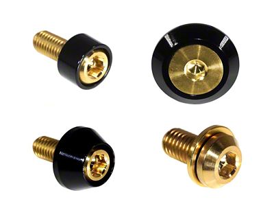 ZSPEC Design Stage 2 Dress Up Bolts Fastener Kit; Titanium and Billet; Gold/Black (22-25 Frontier)