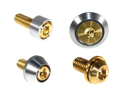 ZSPEC Design Stage 2 Dress Up Bolts Fastener Kit; Titanium and Billet; Gold/Silver (05-21 Frontier)