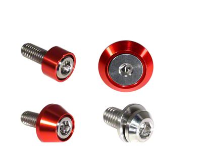 ZSPEC Design Stage 2 Dress Up Bolts Fastener Kit; Titanium and Billet; Silver/Red (22-25 Frontier)