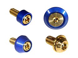 ZSPEC Design Stage 2 Dress Up Bolts Fastener Kit; Titanium and Billet; Gold/Blue (22-26 Frontier)