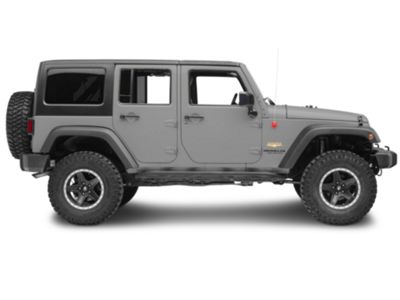 Red Rock 4x4 CB Antenna Mount in Textured Black Fits Jeep Wrangler JK 07-18