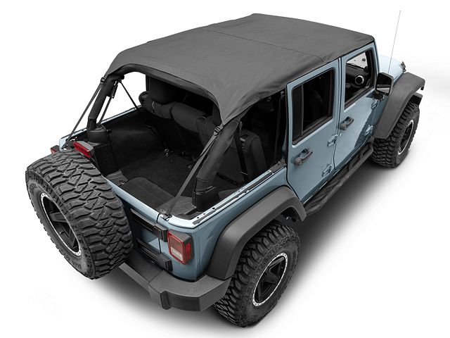 RedRock Jeep Wrangler Extended Bikini Top; Black Diamond RedRock Jeep Wrangler Extended Bikini Top; Black Diamond