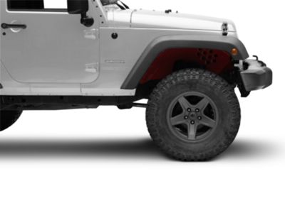 Jeep Wrangler Front and Rear Inner Fender Kit with Inserts; Red