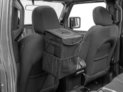 RedRock Headrest Mounted Trash Can with Storage Pockets (20-24 Jeep Gladiator JT)