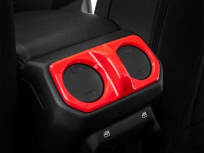 RedRock Rear HVAC Vent Trim; Red (18-24 Jeep Wrangler JL)