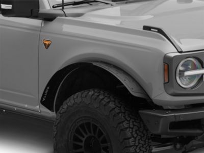 Attica 4x4 Terra Series Fender Flares; Front; Textured Black (21-24 Bronco, Excluding Raptor)