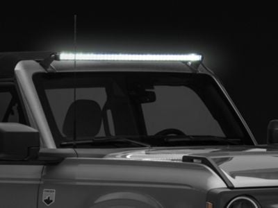 Raxiom Axial Series 40-Inch 240w White/Amber Combo LED Light Bar with Windshield Mounting Brackets (21-24 Bronco)