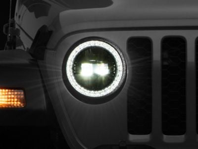 Raxiom Axial Series LED Headlights; Black Housing; Clear Lens (20-24 Jeep Gladiator JT)