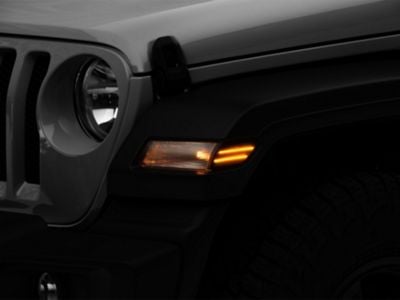 Raxiom Axial Series LED Fender Flare Marker Lights; Smoked (18-24 Jeep Wrangler JL)