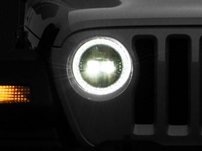 Raxiom Axial Series LED Headlights; Black Housing; Clear Lens (18-24 Jeep Wrangler JL)