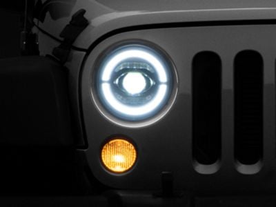 Raxiom Axial Series LED Headlights; Black Housing; Clear Lens (07-18 Jeep Wrangler JK)