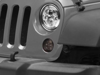 Raxiom Axial Series LED Amber Turn Signals; Smoked (07-18 Jeep Wrangler JK)