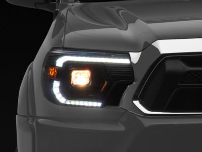 Raxiom Axial Series Switchback Projector Headlights; Black Housing; Clear Lens (12-15 Tacoma)