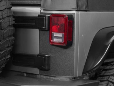 SEC10 Rear Corner Body Shield Decal; Gloss Black (07-18 Jeep Wrangler JK)